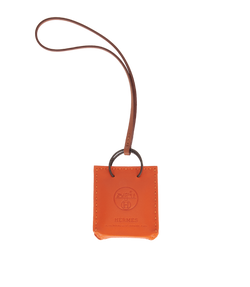 Hermes Shopping Bag Charm, Orange, B, 3*